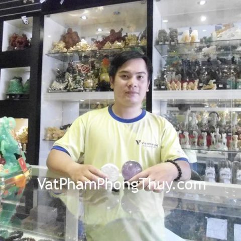 Anh Tân - khách hàng mua quả cầu thạch anh trắng DT230