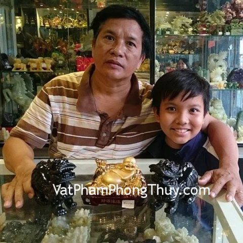 Cô Tuyết - Khách mua Tỳ hưu bắc kinh đen trung BKD-M và Phật di lạc mạ vàng E322