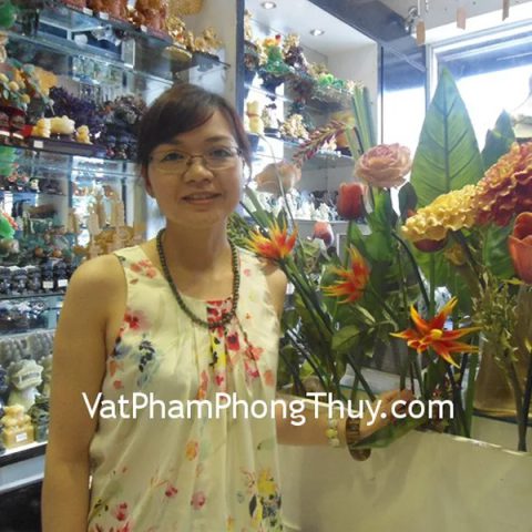 Chị Huyền - khách hàng mua Tràng Hạt Phỉ Thúy xanh S5124 và Quan âm ngọc Myanmar S838