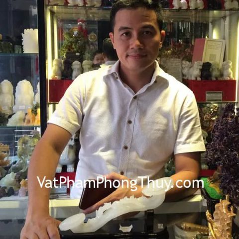 AnhTùng - Khách hàng mua gậy như ý bạch ngọc R059, chuỗi tỳ hưu hắc ngà S948