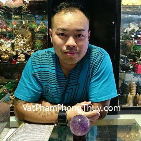 Anh Đào - Khách hàng mua quả cầu thạch anh tím QC203