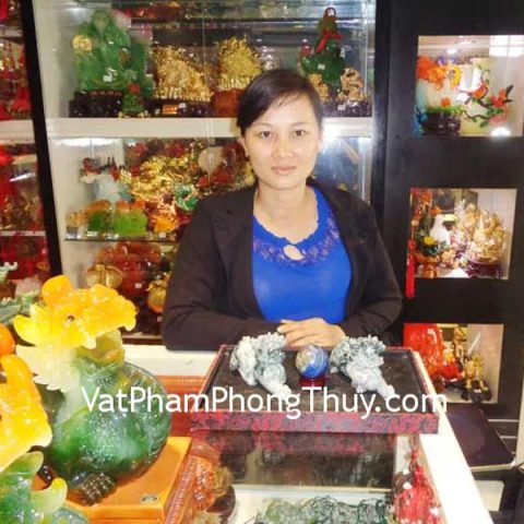 Chị Dung - khách hàng mua Cặp Tỳ hưu ngọc Phỉ thúy THT41, Quả cầu Thanh kim DT188-1926