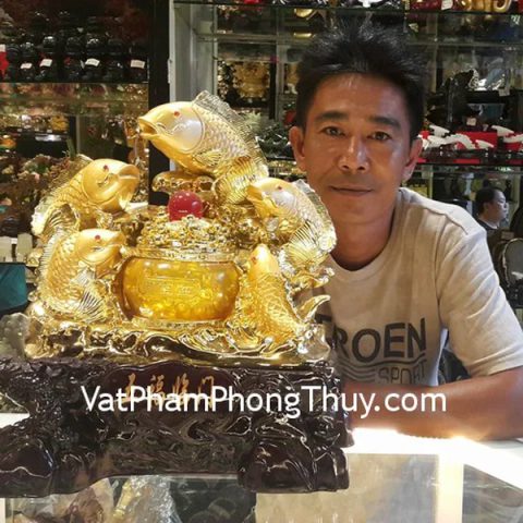 Anh Cường - khách hàng mua tượng cá chép vàng A188