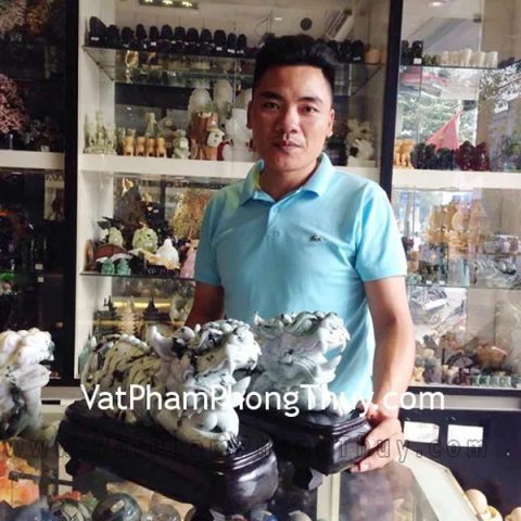 Anh Thế - khách hàng mua tỳ hưu Phỉ thúy ND113-1, thiềm thừ cẩm thạch Tây Tạng khủng, tỳ hưu vân xanh A072