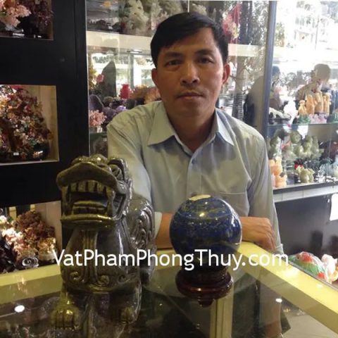 Anh Chính - khách hàng mua tỳ hưu  Bắc Kinh đen khủng BKD-L và quả cầu đá thanh kim GM149-S6-18180