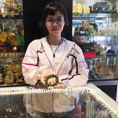 Chị Trang - Khách hàng mua Chuỗi ngọc màu xanh bích Vân Nam lớn S6292