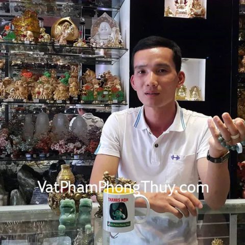Anh Dũng - khách hàng mua cặp tỳ hưu ngọc đông linh M167, hồ lô bát tiên D205, đồng tử cưỡi kỳ lân D203 và chuỗi ngọc phỉ thúy xanh S6396