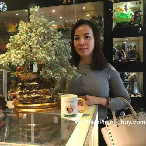 Chị Nguyên - khách hàng mua cây tài lộc phong thủy luân đông linh lớn KC067