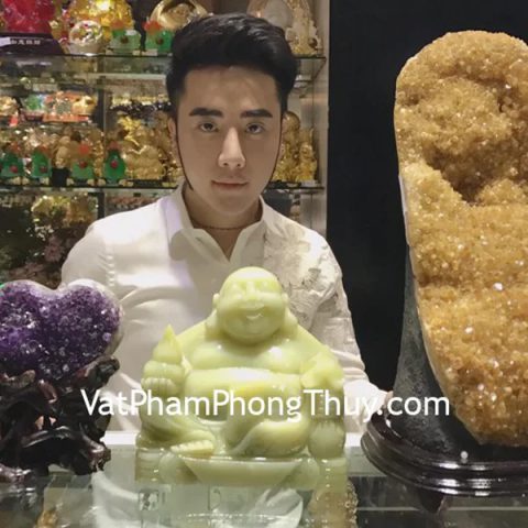 Anh Thành - khách hàng mua phật di lạc cẩm thạch PDL-CTN và bông thạch anh tím H100-17556