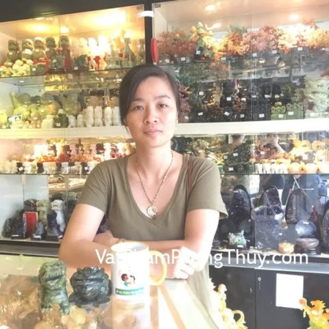 Chị Bắc - khách hàng mua Tỳ hưu lam ngọc có bờm 5 tấc GM016, thiềm thừ lam ngọc GM025, mặt phật quan âm phỉ thúy xanh đậm lớn nhỏ
