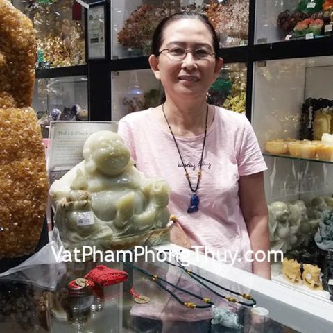 Chị Ngọc Nữ- khách hàng mua cóc ngọc phỉ thúy S951 và cá chép thanh kim S6030