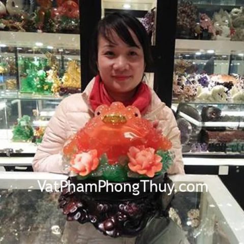 Chị An - khách hàng mua tượng thiềm thừ bên mẫu đơn K133M