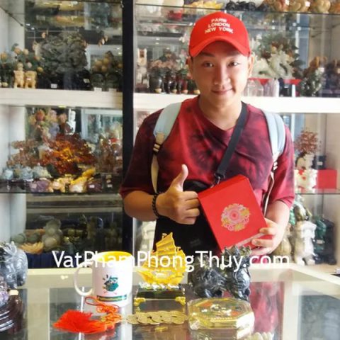 Anh Tùng - khách hàng mua Tỳ hưu Bắc Kinh đen BKD-M, Thuyền buồm vàng C190A, Tiền hoa mai liền CC1139, Xâu tiền hoa mai 8xu CC1130