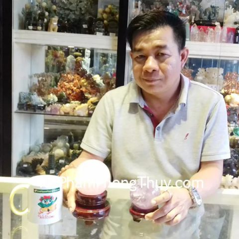 Anh Thạnh - khách hàng mua Quả cầu thạch anh hồng M181-3706, Quả cầu thạch anh GM142-5577