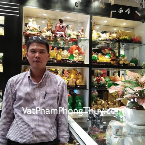 Anh Hiếu - khách hàng mua tỳ hưu bắc kinh đen chuẩn BKD-S, tỳ hưu lưu ly vàng cam C047 và cóc xanh đế xoay E083