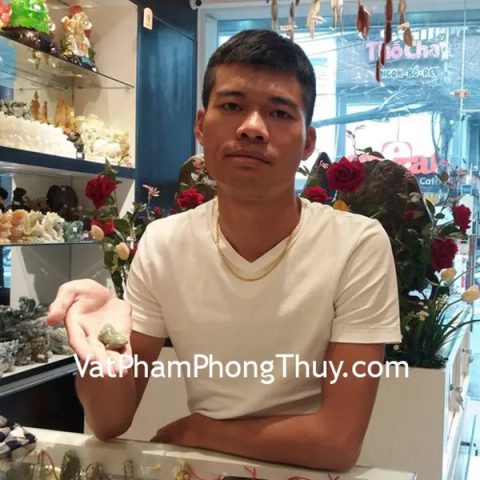 Anh Định - khách hàng mua mặt tỳ hưu ngọc phỉ thúy xanh A+ S2005-8427