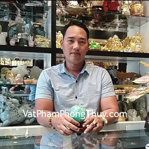 Anh Hải - khách hàng mua quả cầu dạ quang xanh GM144-3548, chuỗi thạch anh tóc nhiều màu S6230-2677 và chuỗi thạch anh tóc đỏ S6371-1935