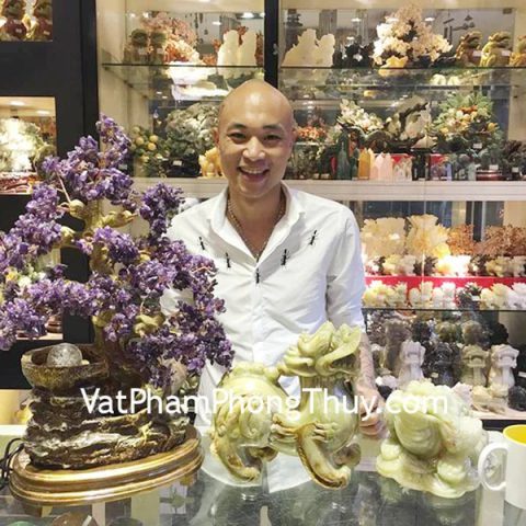 Anh Hùng - khách hàng mua Phong thủy luân thạch anh tím KC065, Tỳ hưu Bắc Kinh xanh BKX-L, Thiềm thừ Cẩm thạch Tây tạng CTT-L