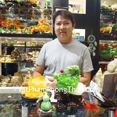 Anh Tăng - khách hàng mua tượng bắp cải LN082, tượng rồng xanh LN150, thiềm thừ chiêu tài LN099 và tượng hồ lô xanh LN201