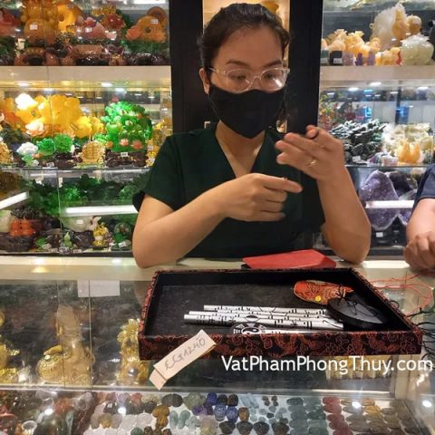 Chị Phương - Khách hàng mua Chuông gió phước - xanh lá CG1240 và Mặt phật di lặc ngọc phỉ thúy S6885.