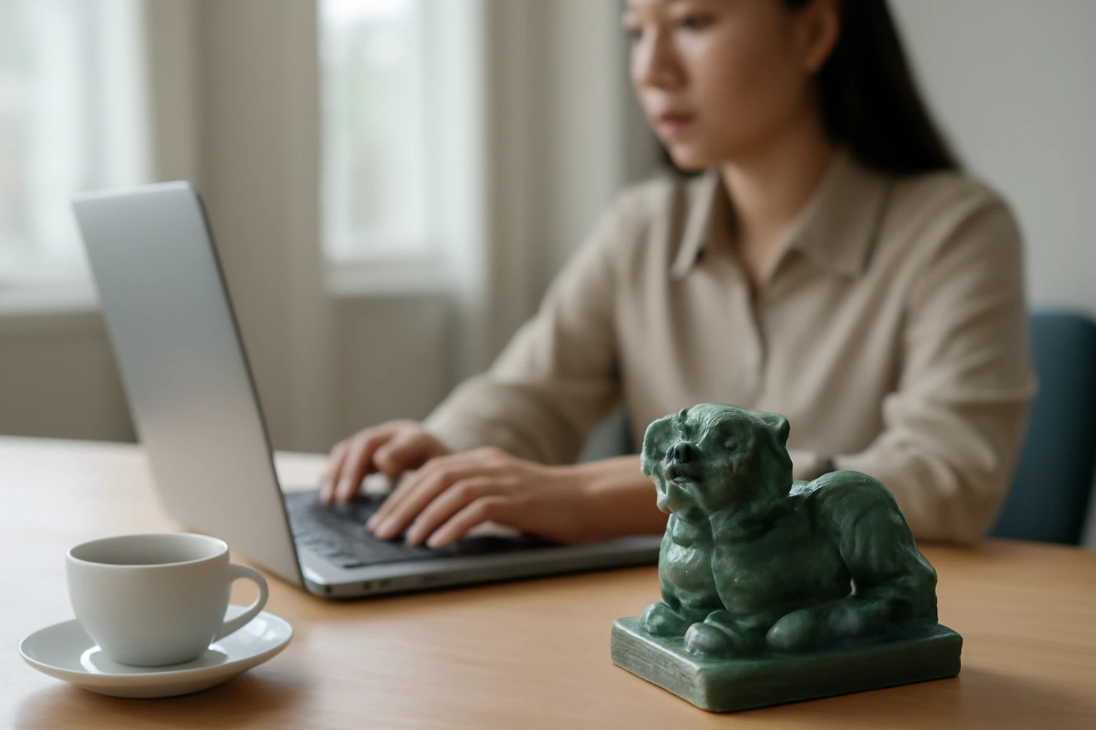 Tỳ hưu để bàn làm việc: chọn cỡ nào, đặt góc nào, quay đầu về đâu