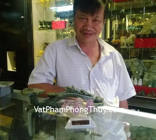 Chú Dũng - Khách mua Gậy như ý M080, Đĩa thất tinh thạch anh tím R093