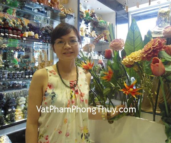 Chị Huyền - khách hàng mua Tràng Hạt Phỉ Thúy xanh S5124 và Quan âm ngọc Myanmar S838