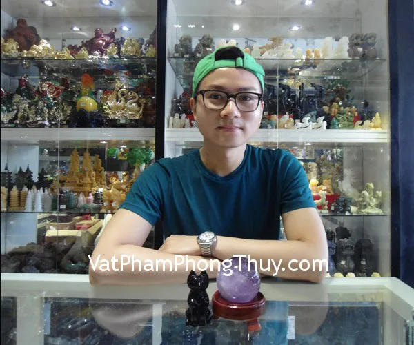 Cô Bích - Khách hàng mua Hồ ly thạch anh đen nhỏ N073