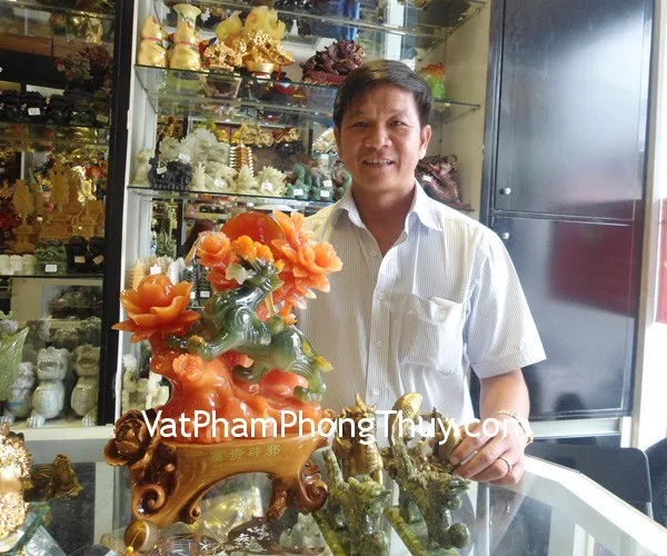 Anh Thương - Khách hàng mua tỳ hưu xanh E044, song ngư đồng D151, tỳ hưu đồng D113, rồng lam ngọc H041 và chuông gió C1257