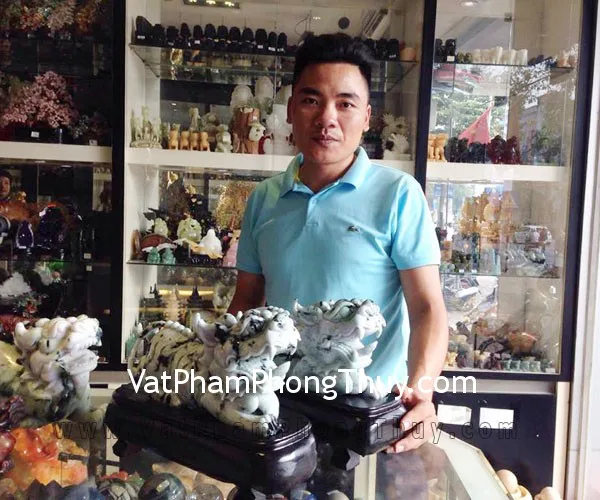 Anh Thế - khách hàng mua tỳ hưu Phỉ thúy ND113-1, thiềm thừ cẩm thạch Tây Tạng khủng, tỳ hưu vân xanh A072