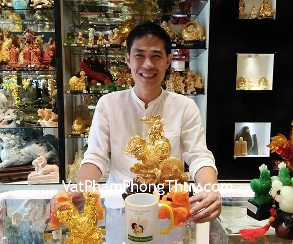 Anh Huy - khách hàng mua tượng tỳ hưu cam H147G, gà vàng ngân bảo G075A, gà túi tiền G076A và gà vàng như ý G077A