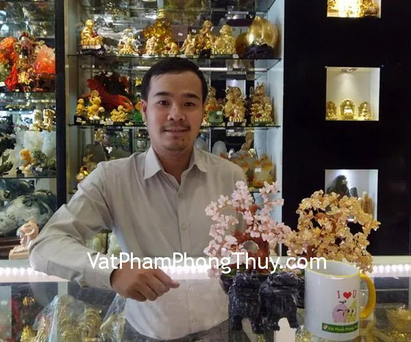 Anh Nguyên - khách hàng mua Tỳ hưu Bắc Kinh đen chuẩn BKD-S, cây tài lộc thạch anh vàng KC038, cây tài lộc thạch anh hồng KC045