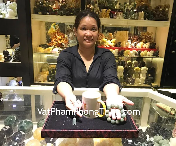 Chị Nhanh - khách hàng mua Chuỗi Ngọc Phỉ thúy S966-S5-15755, Ve ngọc Phỉ thúy S6315