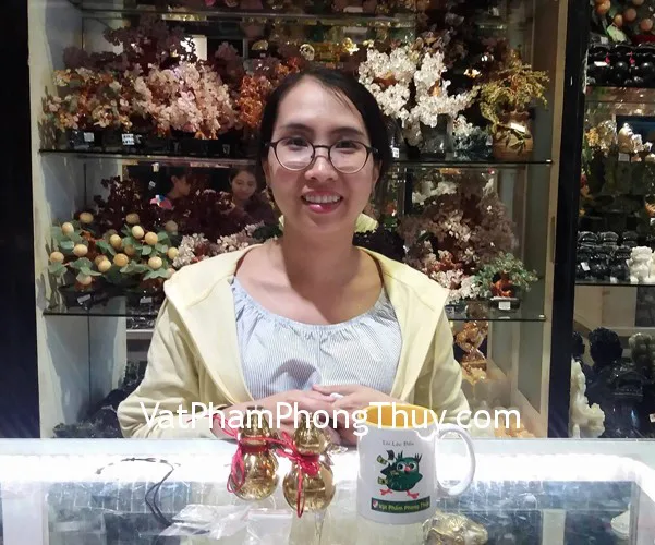 Chị Vinh - khách hàng mua hồ lô đồng D207, mặt tỳ hưu thạch anh vàng S764, mặt tỳ hưu thạch anh hồng S767, mặt cóc thach anh hồng S939 và hồ ly thach anh hồng S6341