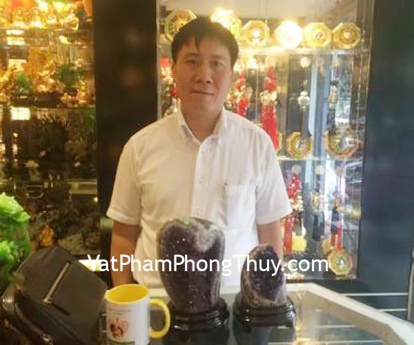 Anh Lương- khách hàng mua bông thạch anh tím nhỏ H096-S2-9996 và bông thạch anh tím lớn H097-S2-8190