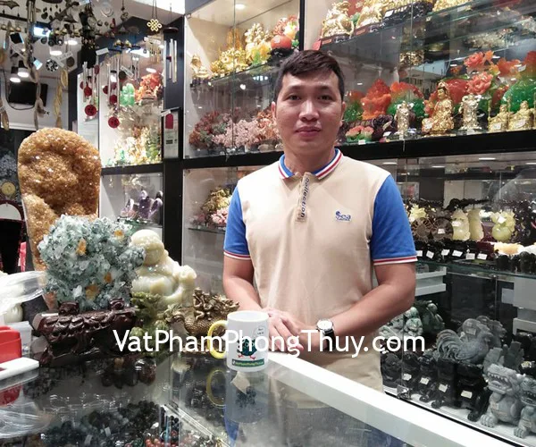 Anh Khôi- khách hàng phong thủy mua tượn kỳ lân tống tử D203 và tượng rồng xanh lam ngọc GM040