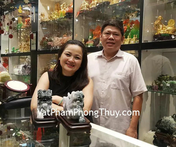 Chị Lan - khách hàng mua cặp tỳ hưu ngọc phỉ thúy NS106