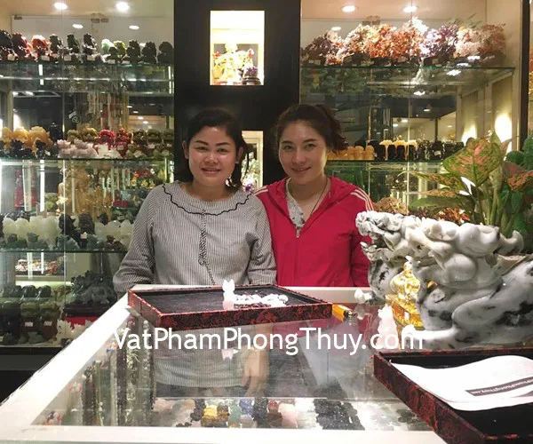 Khách hàng - chị My đã mua Hồ ly thạch anh hồng H080,Chuỗi Phỉ Thúy + 2 Tỳ Hưu treo S6153, Tỳ hưu Phỉ Thúy A+ S6636