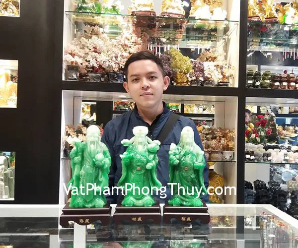 Anh Nhân - khách hàng mua tượng Phúc - Lộc - Thọ C151A và hồ lô khảm bát quái D244