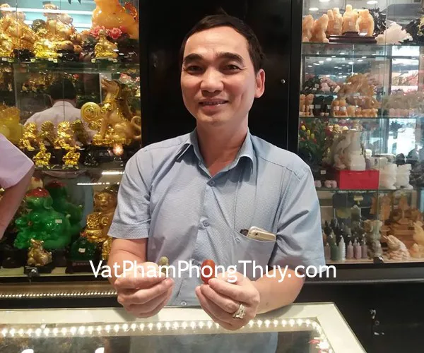 Anh Lương - Khách hàng mua Phật Văn Thù Bồ Tát mã não đỏ S6337-3 và Phật Quan Âm Phỉ Thúy xanh đậm nhỏ S6328