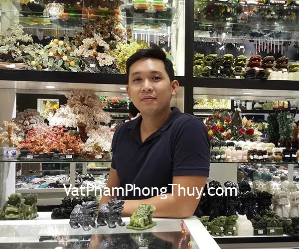 Anh Cường - khách hàng mua cặp tỳ hưu bắc kinh đen chuẩn BKD-S và thiềm thừ lam ngọc GM024