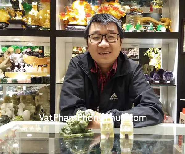 Anh Đạt - khách hàng mua cặp tỳ hưu bắc kinh xanh chuẩn BKX-S và thiềm thừ lam ngọc GM026