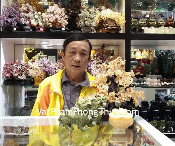 Chú Giang - khách hàng mua cây tài lộc KC104, bồn tụ bảo GM073 và cặp tỳ hưu lam ngọc xanh GM014