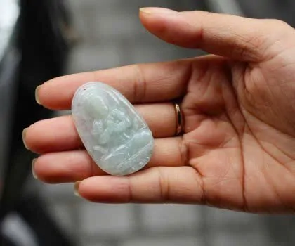 Phật bản mệnh Phỉ Thúy trung A+++ (Mùi+Thân) - Như Lai Đại Nhật S6507-6