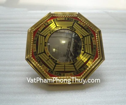 Bát quái bọc nhôm vàng lồi trung- 7in K1204