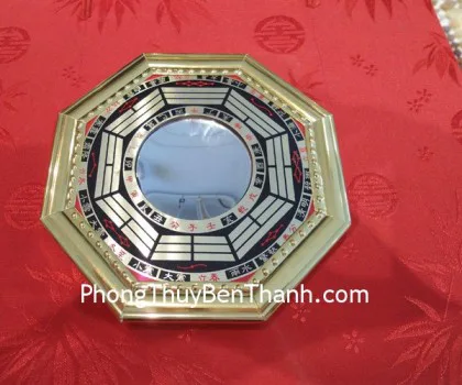 Bát quái bọc nhôm vàng lõm 12.5 cm K116-1