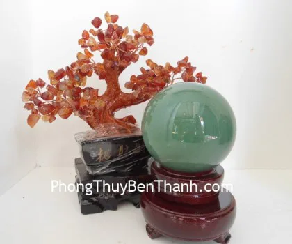 Quả cầu đá dạ quang xanh GM144-S2-2923