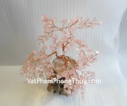 Cây thạch anh hồng chậu cao kiểu mới CA242