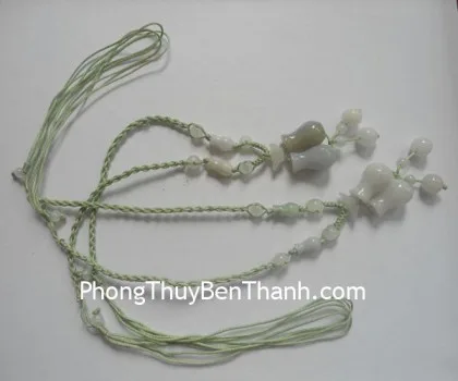 Dây chuyền kết sẵn đôi bình ngọc đá Miến Điện S494