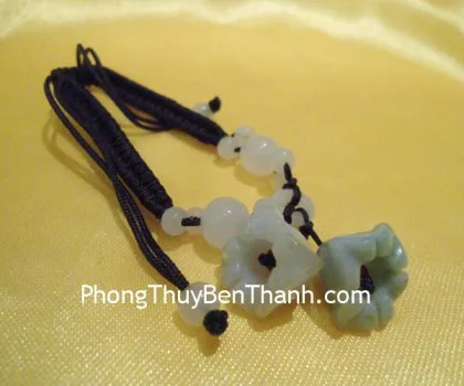 Dây rút 2 hoa chuông đá Miến Điện 2 hạt lớn S157